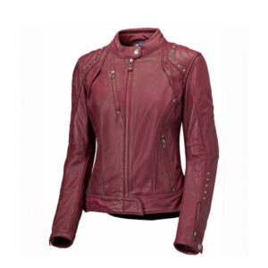 Biker Ladies Leather Waxed Jacket